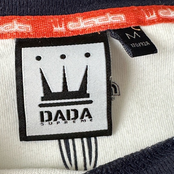 DADA SUPREME Basketball T-Shirt Raglan Long Sleeve Ring Neck Spell Out Medium - Picture 10 of 16